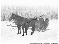  Postkarte - Wintervergnügen, Schlittenfahrt im Tarutinoer Wäldle
