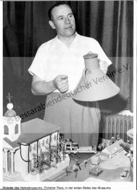  Postkarte - Gründer des Heimatmuseums Christian Fiess ... am Charlottenplatz in Stuttgart