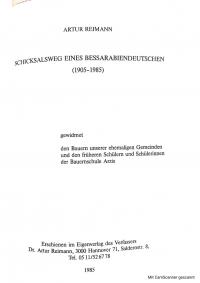  Schicksalsweg eines Bessarabiendeutschen